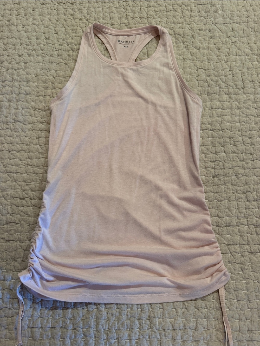Athleta Racerback Tank with Side Ruching in Ballerina Gown
